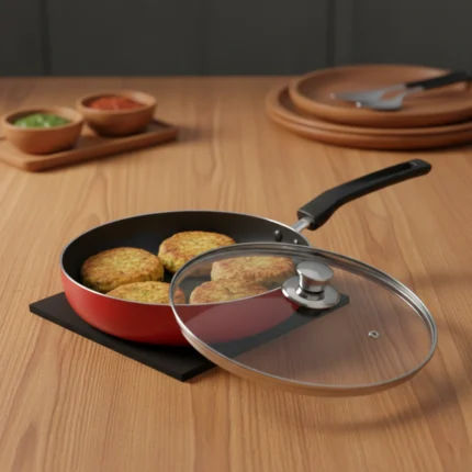 Frypan with SS or Glass Lid, Non-Stick PFOA Free (24/26 cm)
